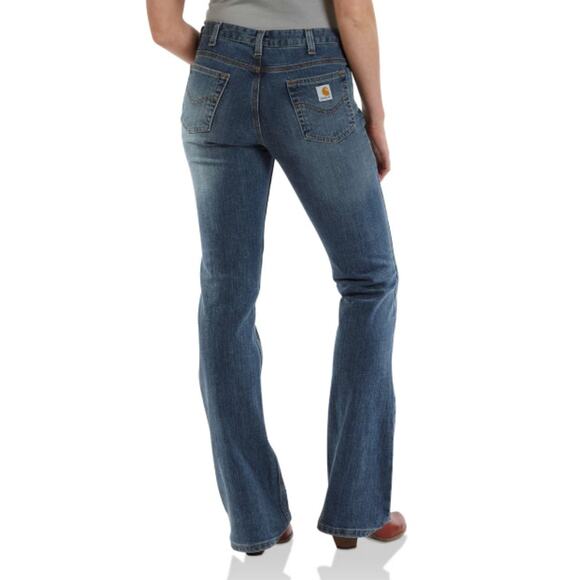 Carhartt Jeans Womens Size W30 Blue Boot Cut Original Fit Medium Wash Western - Picture 3 of 11